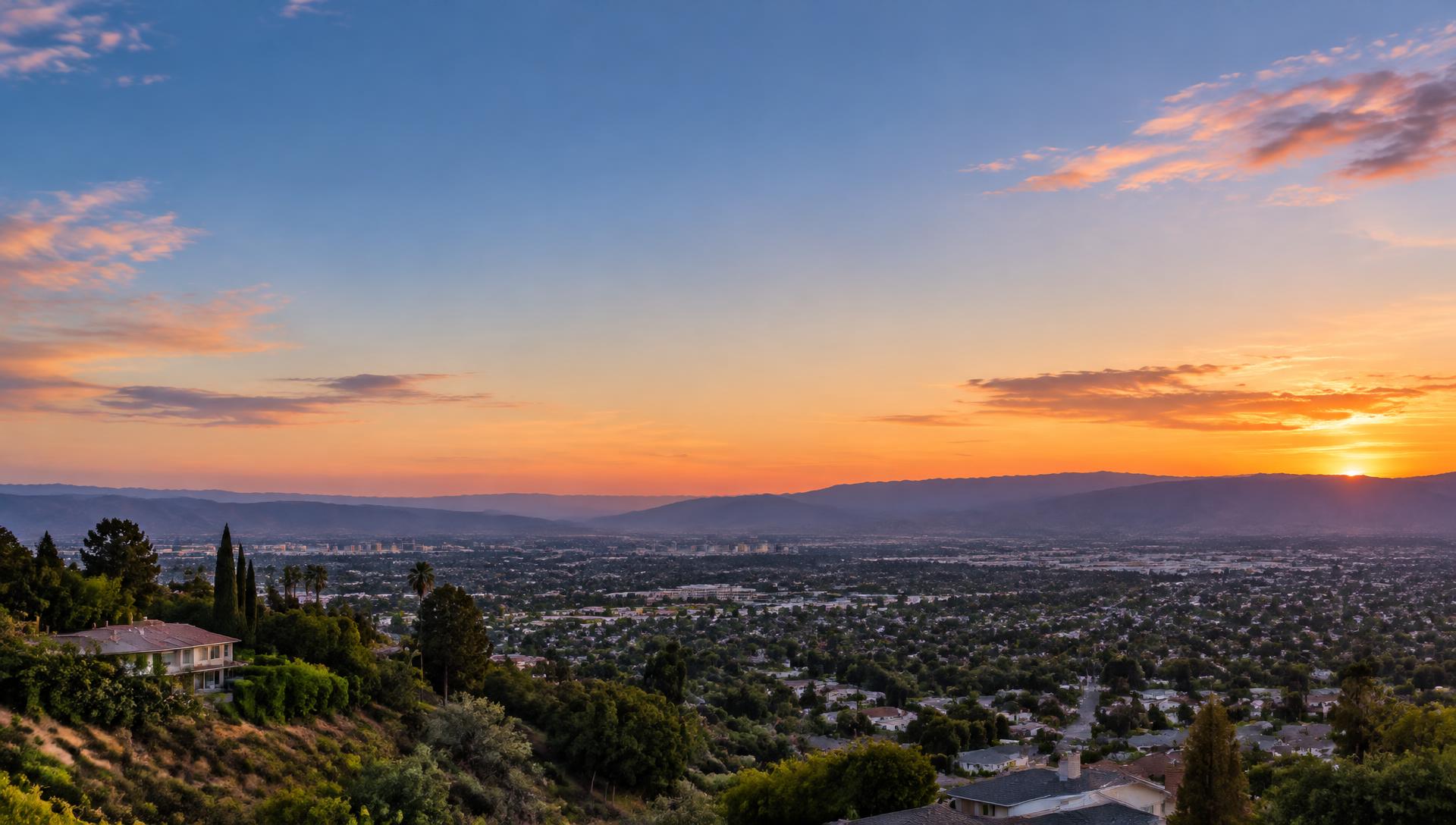 San Fernando Valley at sunset